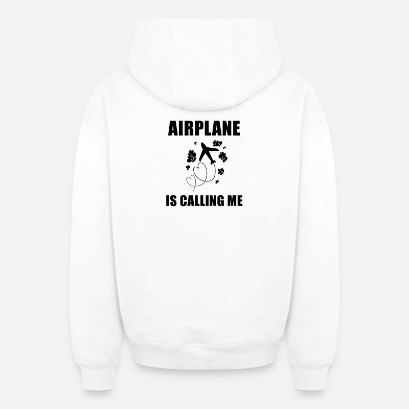 Avions Avion - Sweat à capuche unisexe zippé oversize épais SPREAD - blanc