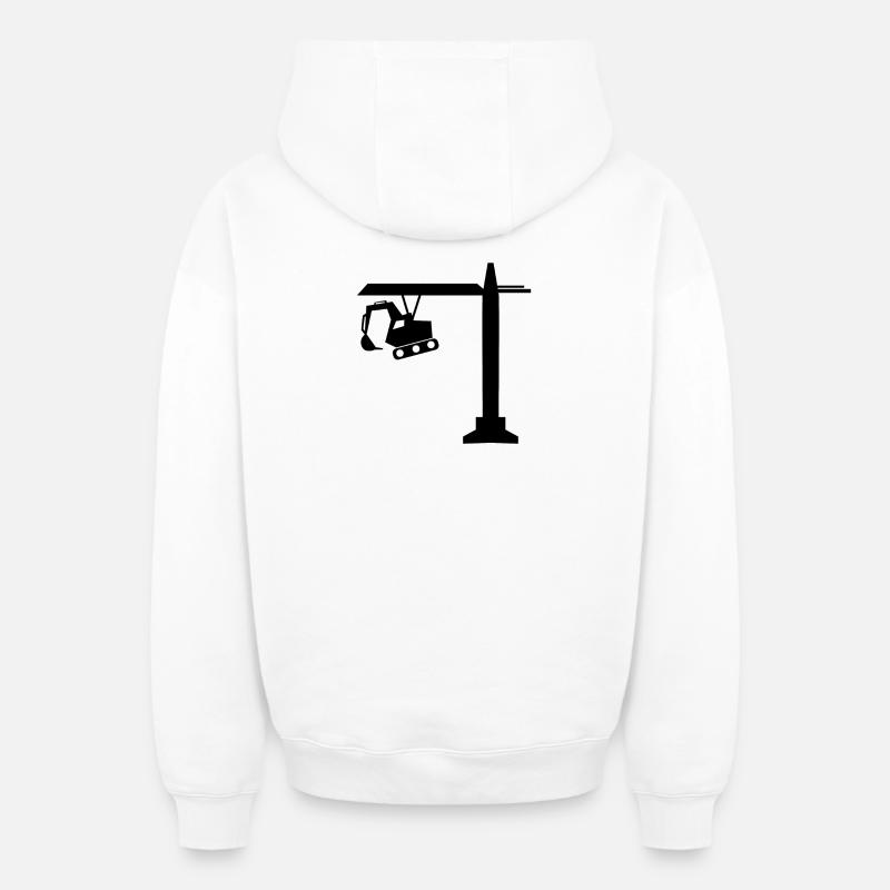 Engineer Engineer Site Manager - Oversized Heavyweight Unisex Zip Hoodie - white
