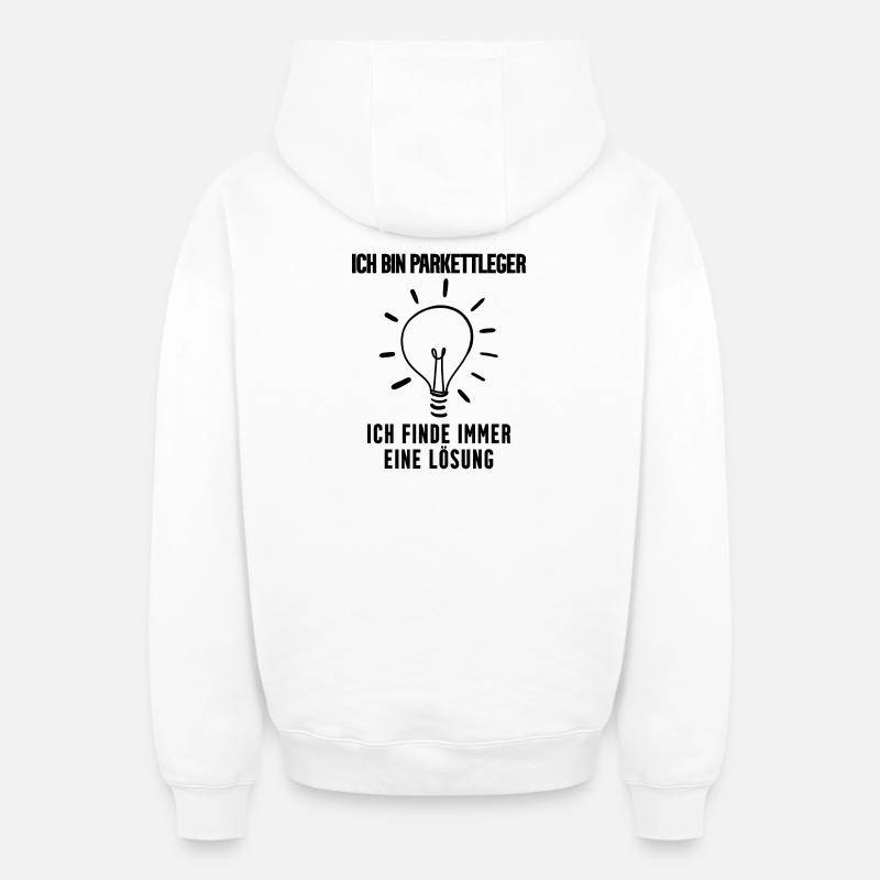 Parkettleger Geschenk - Oversized Heavyweight Unisex Zip Hoodie - Weiß