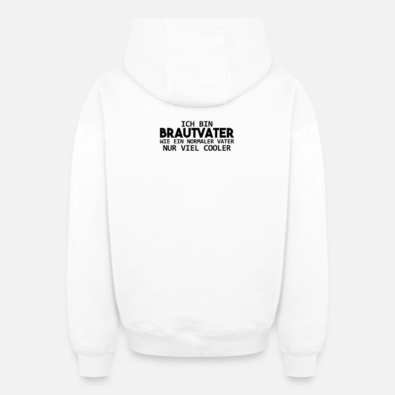 BRAUTVATER Geschenk - Oversized Heavyweight Unisex Zip Hoodie - Weiß