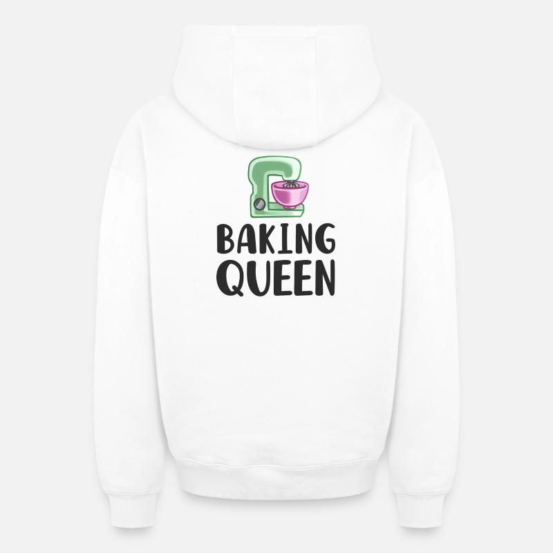 Backen Bäckerin - Oversized Heavyweight Unisex Zip Hoodie - Weiß
