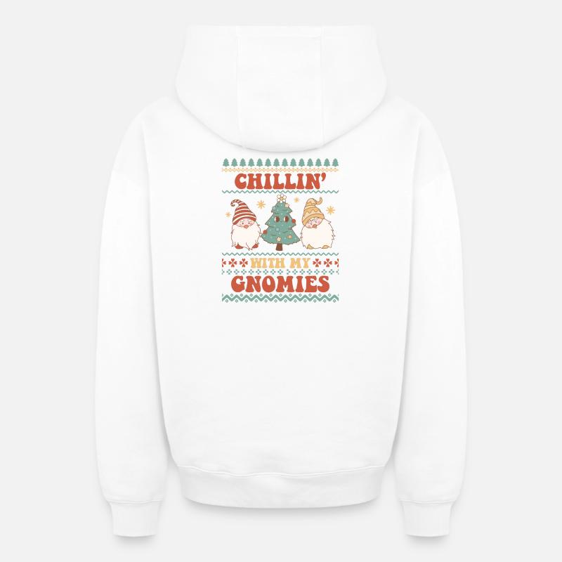 Hässlicher Weihnachtspullover - Oversized Heavyweight Unisex Zip Hoodie - Weiß
