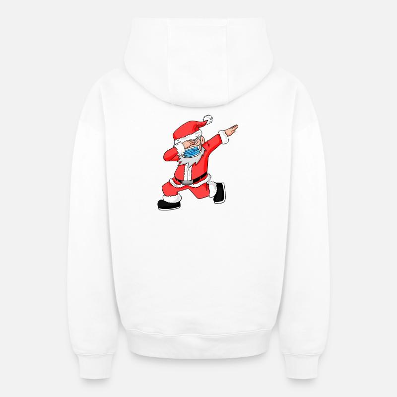 Père Noël Noël - Sweat à capuche unisexe zippé oversize épais SPREAD - blanc