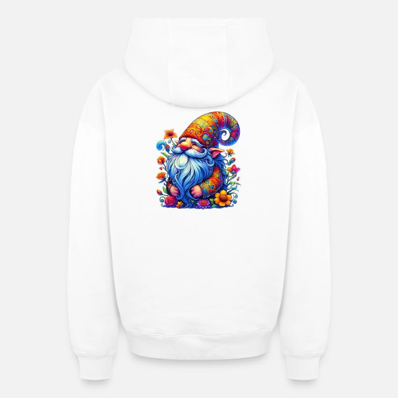 Elfe gobelin gnome - Sweat à capuche unisexe zippé oversize épais SPREAD - blanc