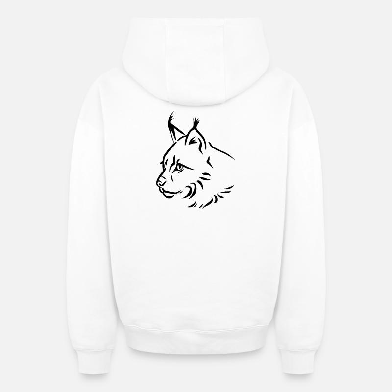 Lynx - Sweat à capuche unisexe zippé oversize épais SPREAD - blanc
