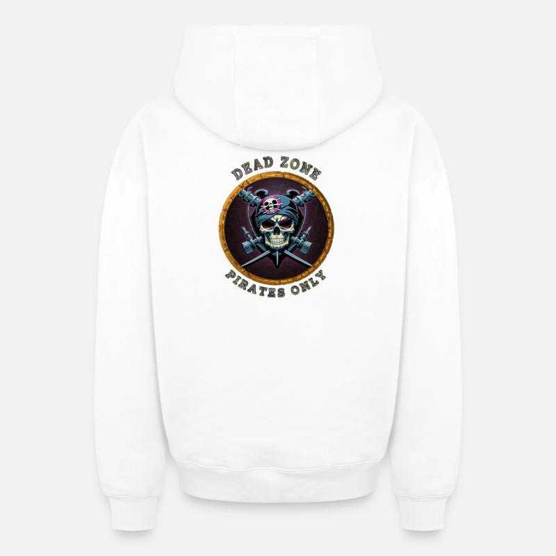 Dead Zone v5 - Oversized Heavyweight Unisex Zip Hoodie - Weiß