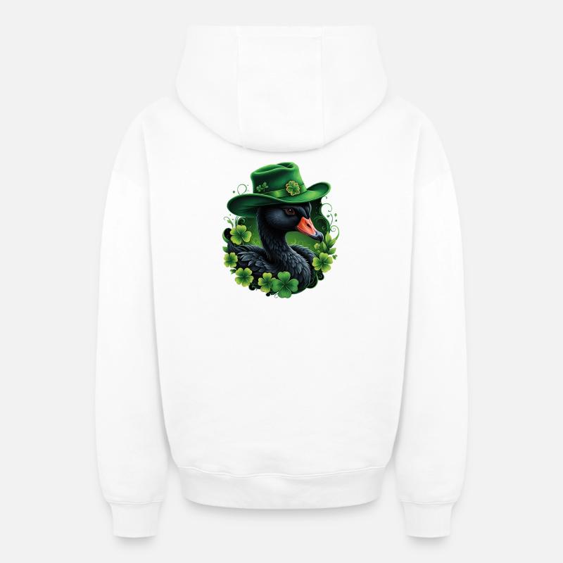 L’élégance irlandaise - Sweat à capuche unisexe zippé oversize épais SPREAD - blanc