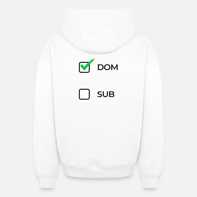 Choix dom - Sweat à capuche unisexe zippé oversize épais SPREAD - blanc