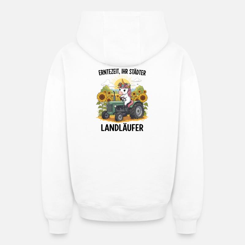 Harvest Time Landläufer - Sweat à capuche unisexe zippé oversize épais SPREAD - blanc