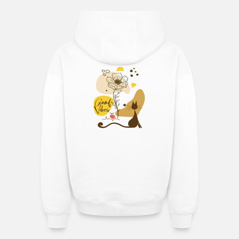 Ambiance automnale - Sweat à capuche unisexe zippé oversize épais SPREAD - blanc