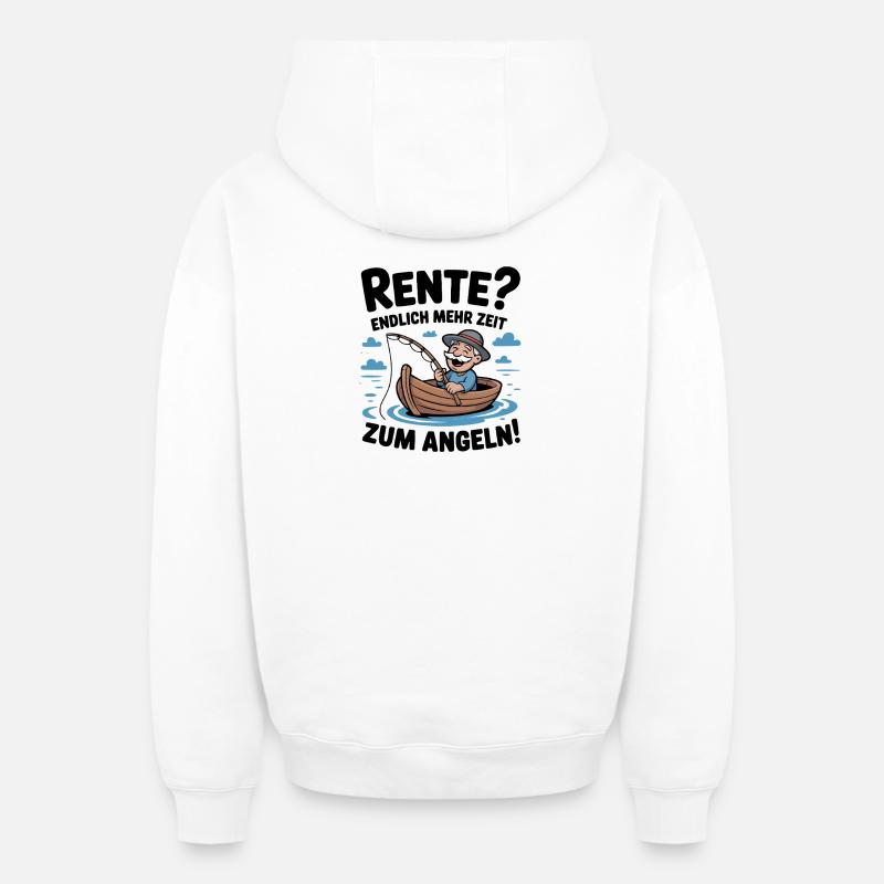 Cadeau de pêcheur Idée cadeau parfaite - Sweat à capuche unisexe zippé oversize épais SPREAD - blanc