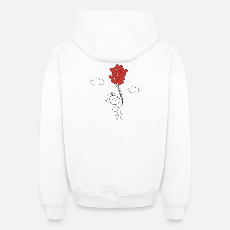 Süßes Mädchen - Oversized Heavyweight Unisex Zip Hoodie - Weiß