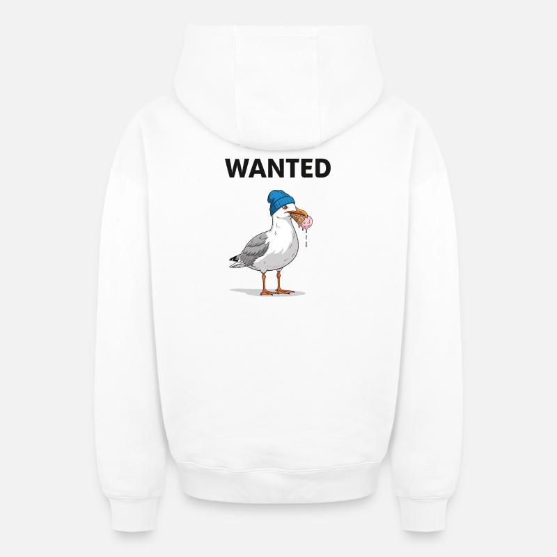 Gesucht Möwe Eiscreme Abenteuer - Oversized Heavyweight Unisex Zip Hoodie - Weiß