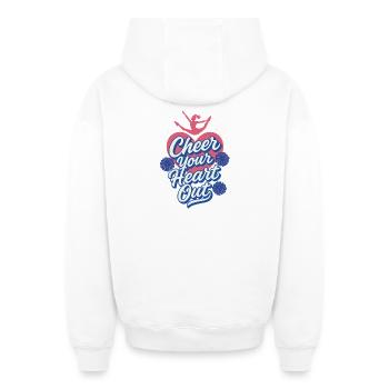 Je connais H.T.M.L - Comment rencontrer des dames - Sweat à capuche unisexe zippé oversize épais SPREAD - blanc - Dos - AI Model Male 178 light (178cm)