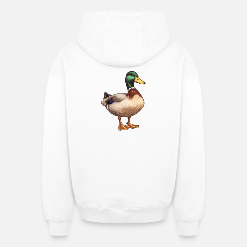 Canards Canard - Sweat à capuche unisexe zippé oversize épais SPREAD - blanc