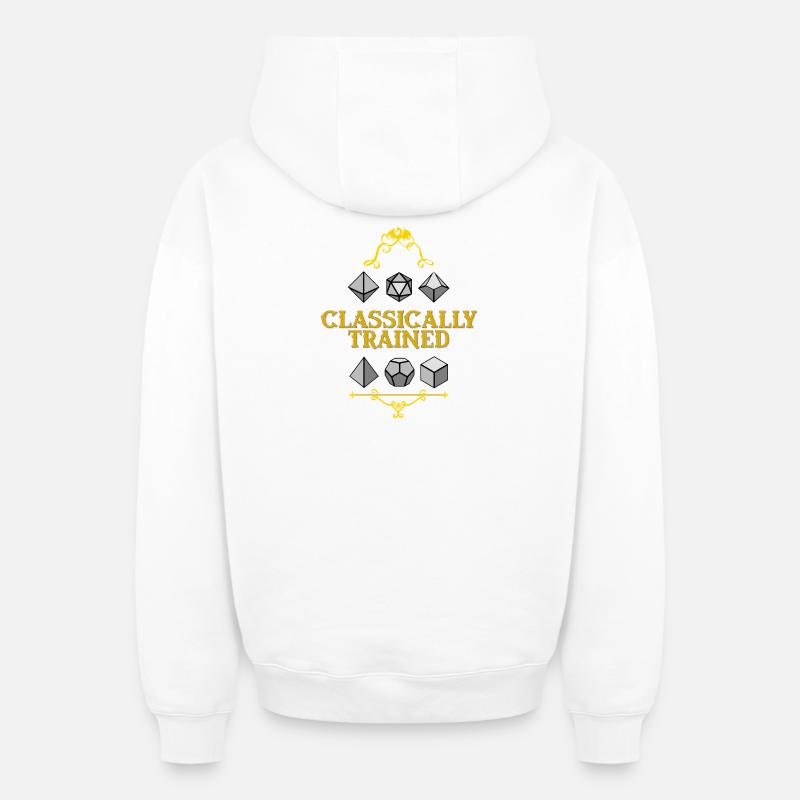 Classically Trained Dice Mastery - Oversized Heavyweight Unisex Zip Hoodie - white
