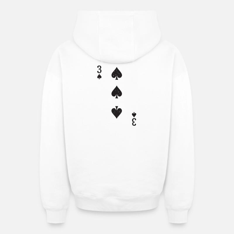 Trois bêches - Sweat à capuche unisexe zippé oversize épais SPREAD - blanc