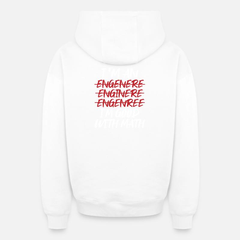 Math Math Math Teacher Mathematician - Oversized Heavyweight Unisex Zip Hoodie - white