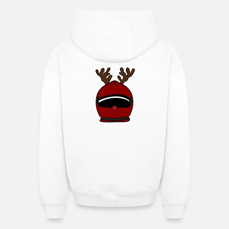 Noël - Sweat à capuche unisexe zippé oversize épais SPREAD - blanc