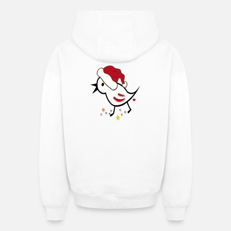 Noël - Sweat à capuche unisexe zippé oversize épais SPREAD - blanc