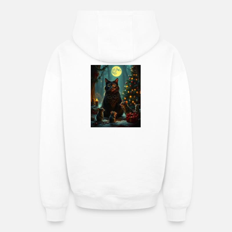 Didimaus - Sweat à capuche unisexe zippé oversize épais SPREAD - blanc