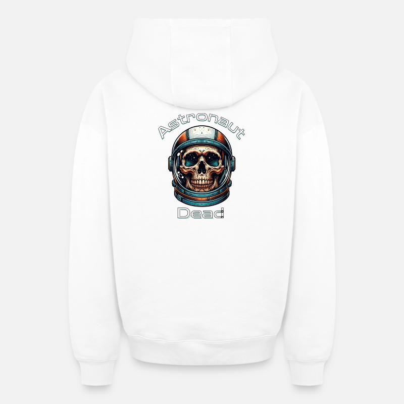 Crâne d’astronaute dans l’espace - Sweat à capuche unisexe zippé oversize épais SPREAD - blanc