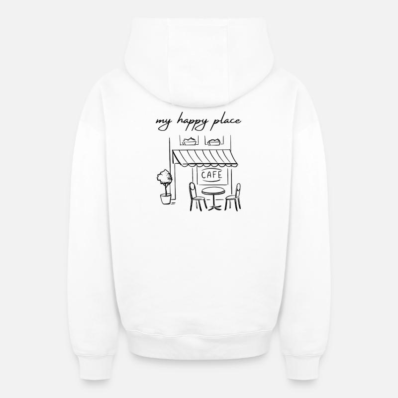 Design is missing - Oversized Heavyweight Unisex Zip Hoodie - white