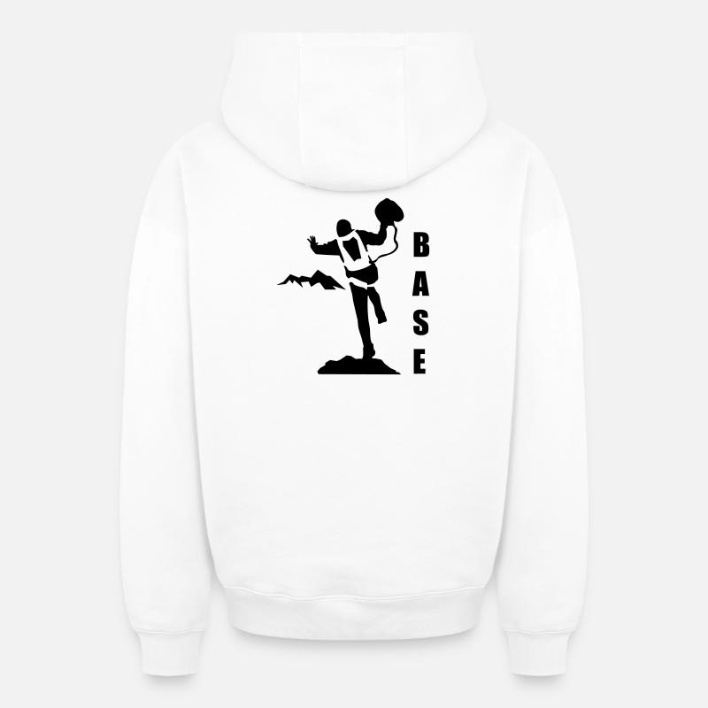 Saut de base - Sweat à capuche unisexe zippé oversize épais SPREAD - blanc