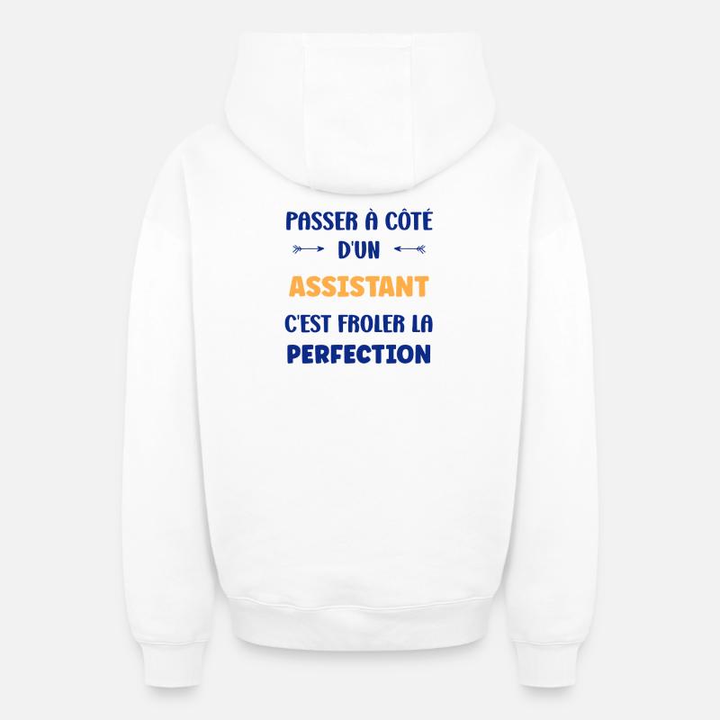 Skip a wizard - Oversized Heavyweight Unisex Zip Hoodie - white