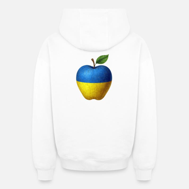 Ukraine - Sweat à capuche unisexe zippé oversize épais SPREAD - blanc
