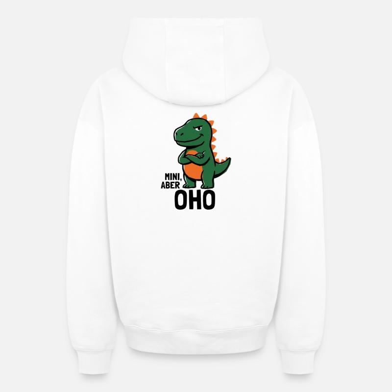 Petit mais puissant - Sweat à capuche unisexe zippé oversize épais SPREAD - blanc