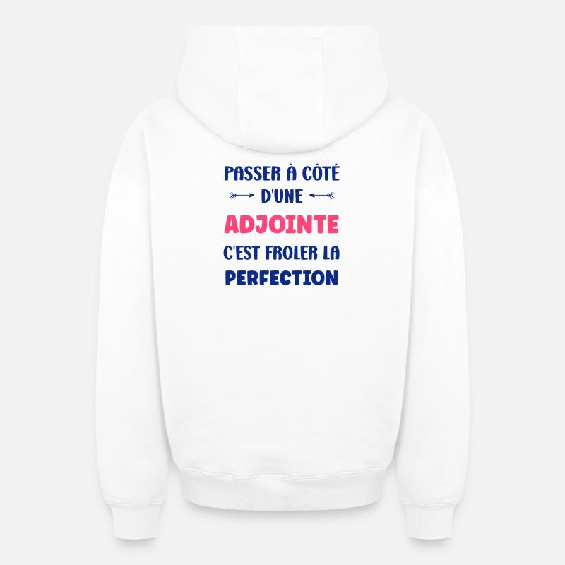 Assistent - Oversized Heavyweight Unisex Zip Hoodie - Weiß
