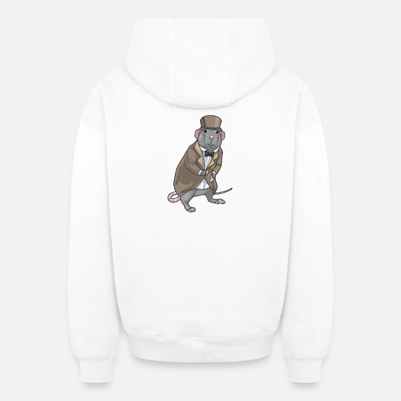 Ratte Bräutigam Ehering Hochzeit - Oversized Heavyweight Unisex Zip Hoodie - Weiß