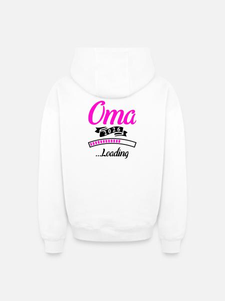 Oma 2026 Loading - Oversized Heavyweight Unisex Zip Hoodie - Weiß