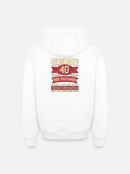 Oldtimer 40 Special Edition Top Zustand - Oversized Heavyweight Unisex Zip Hoodie - Weiß