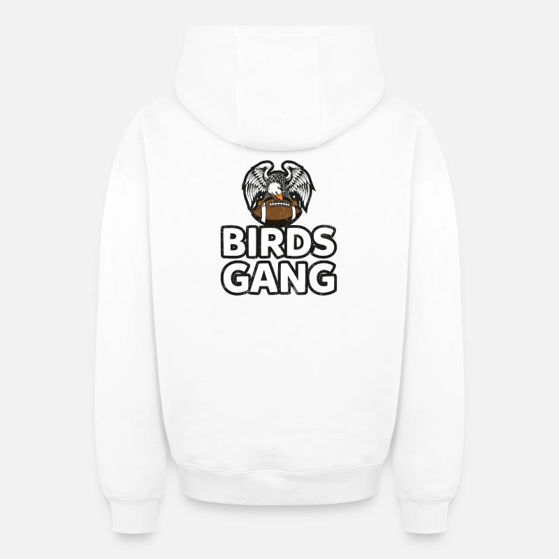 Les Eagles partent - Sweat à capuche unisexe zippé oversize épais SPREAD - blanc