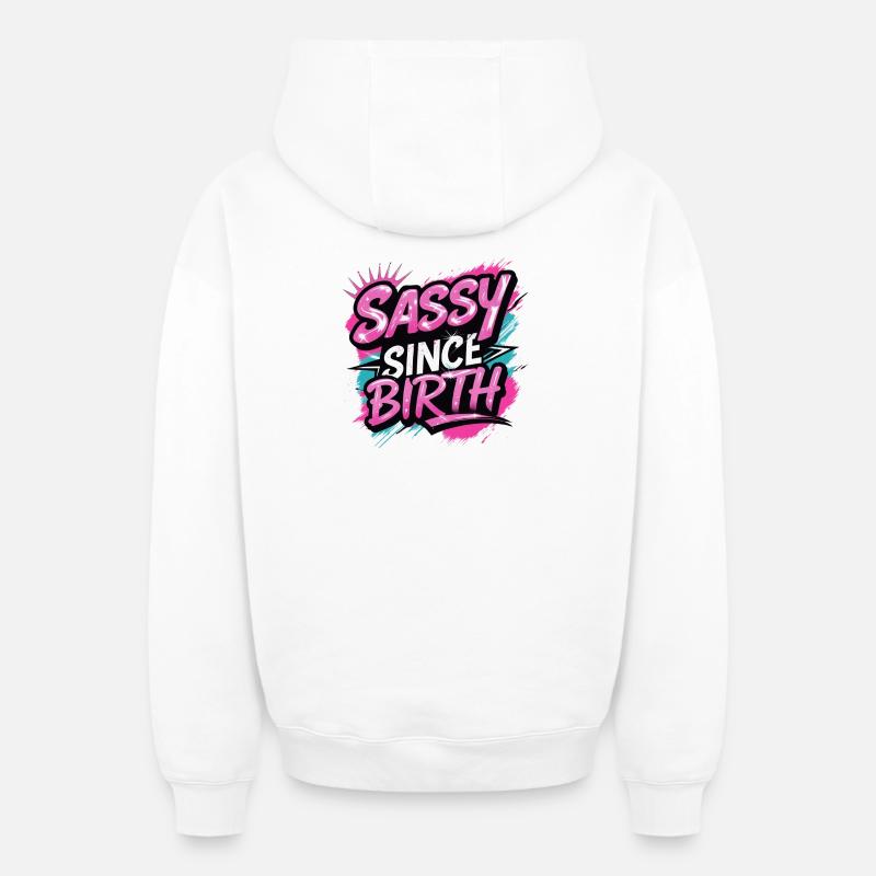 Insolent - Sweat à capuche unisexe zippé oversize épais SPREAD - blanc