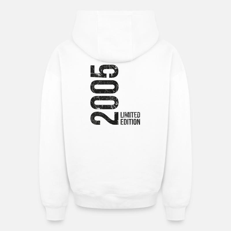 21 ans 2005 Anniversaire – Funny - Sweat à capuche unisexe zippé oversize épais SPREAD - blanc