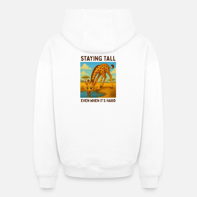 Citations drôles - Sweat à capuche unisexe zippé oversize épais SPREAD - blanc