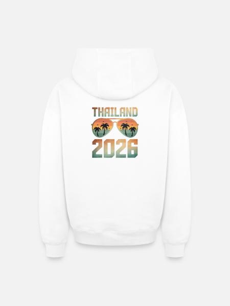 Thailand 2026 - Oversized Heavyweight Unisex Zip Hoodie - white