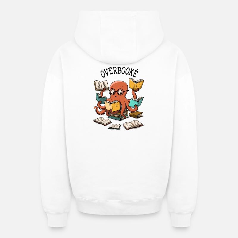 Overbooké - Sweat à capuche unisexe zippé oversize épais SPREAD - blanc