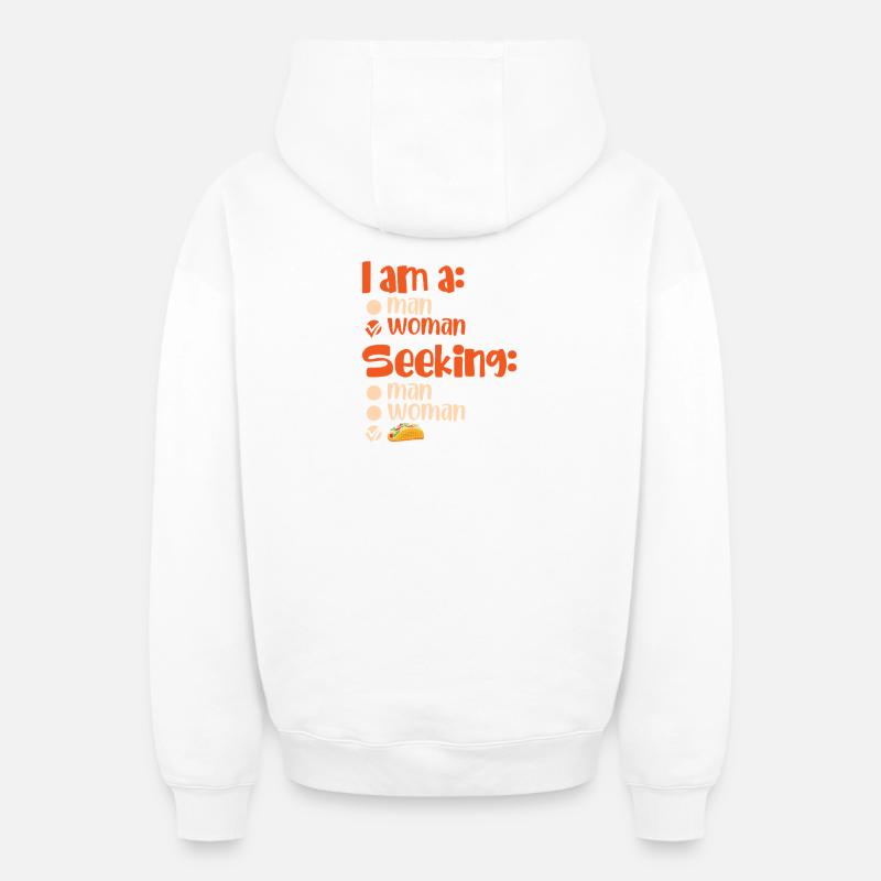 Taco Father Man Men - Sweat à capuche unisexe zippé oversize épais SPREAD - blanc