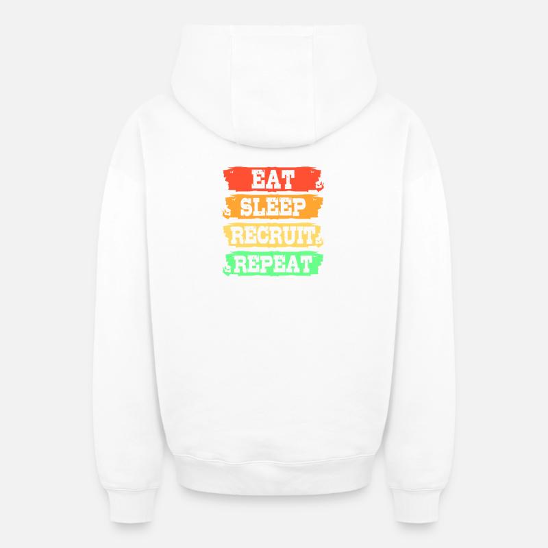 Responsable RH - Sweat à capuche unisexe zippé oversize épais SPREAD - blanc