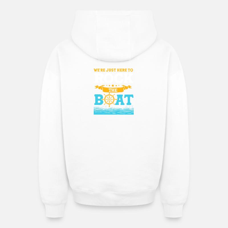 Bateau de croisière - Sweat à capuche unisexe zippé oversize épais SPREAD - blanc