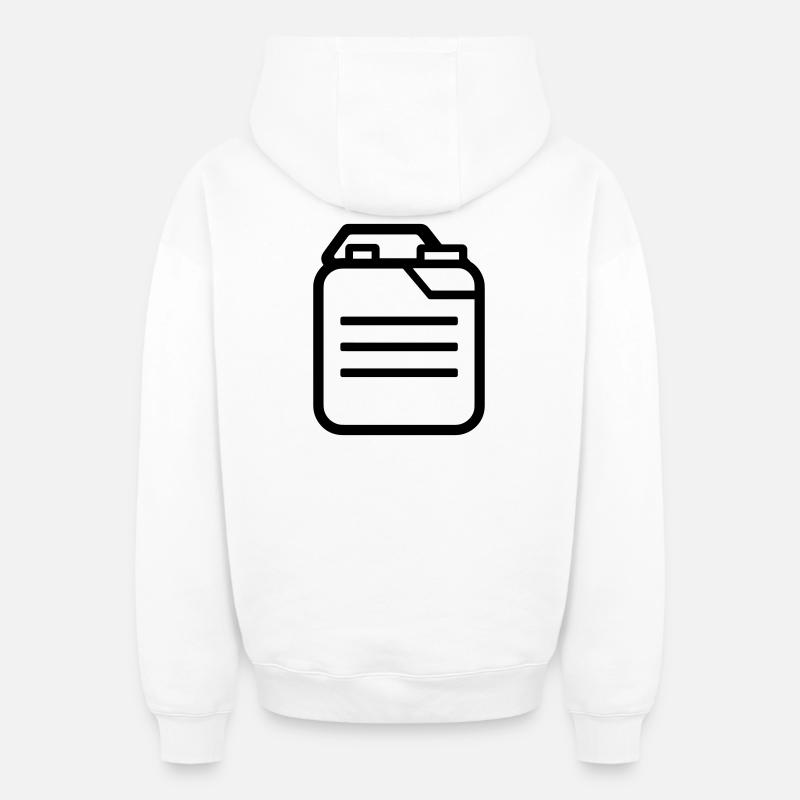 bidon  - Sweat à capuche unisexe zippé oversize épais SPREAD - blanc
