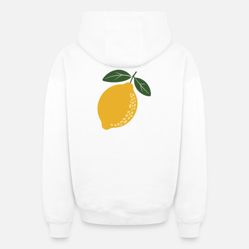 Botanique de Lemon Grove - Sweat à capuche unisexe zippé oversize épais SPREAD - blanc