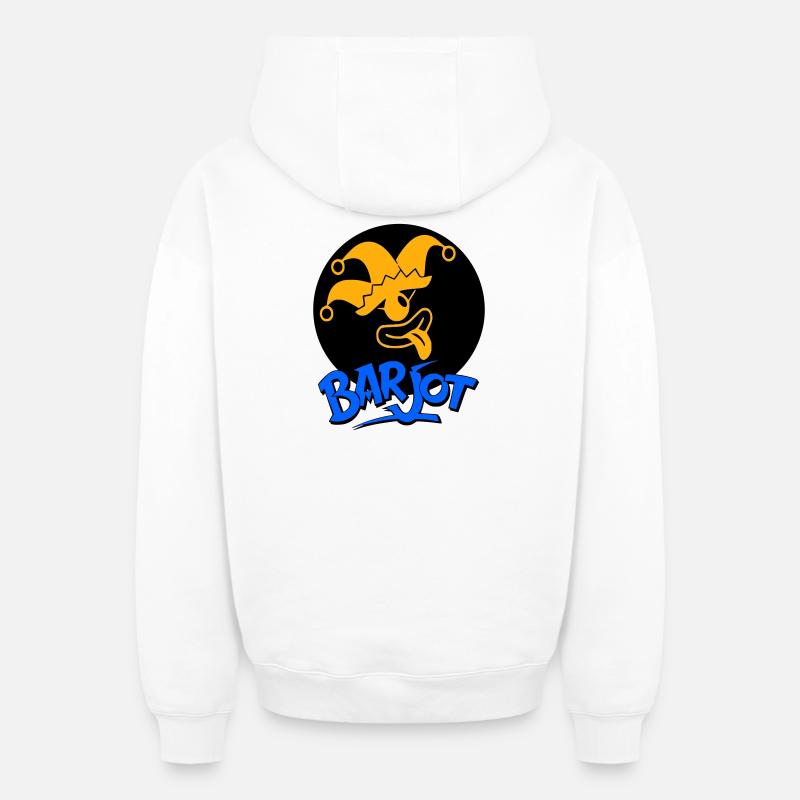 Barjot  - Sweat à capuche unisexe zippé oversize épais SPREAD - blanc