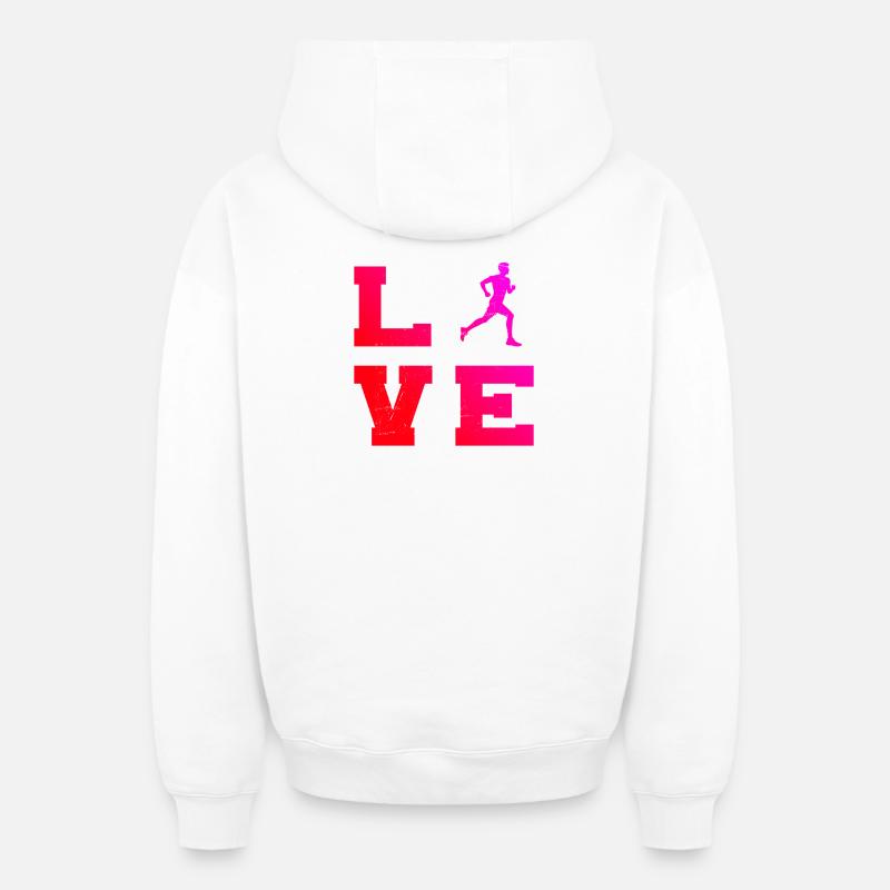 Geschenkidee für einen Running mit Running - Oversized Heavyweight Unisex Zip Hoodie - Weiß
