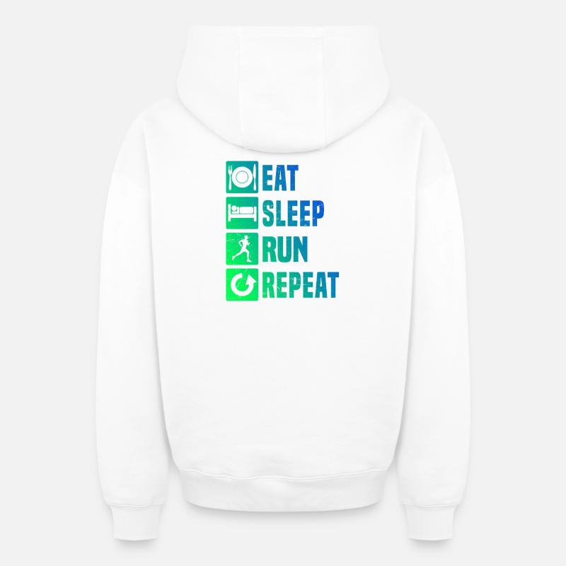 Geschenkidee für einen Running mit Running - Oversized Heavyweight Unisex Zip Hoodie - Weiß