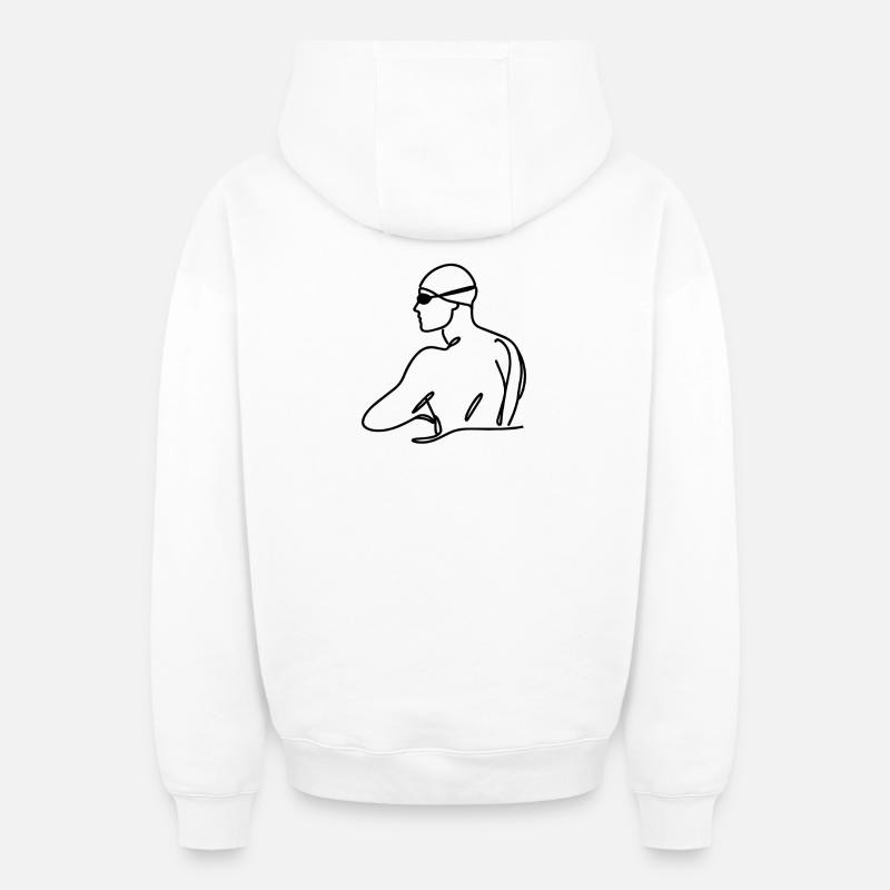 Float Graphic - Oversized Heavyweight Unisex Zip Hoodie - white
